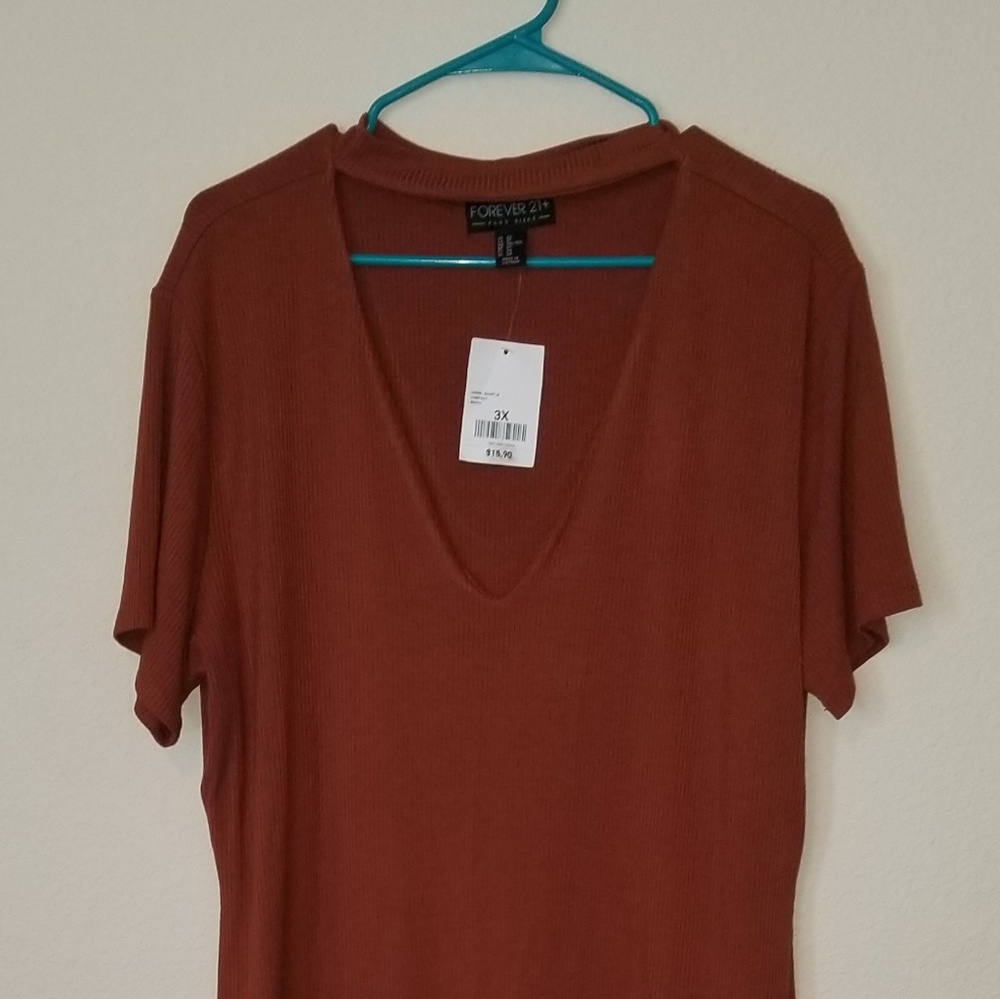 Forever 21 chesnut ribbed dress 3x
